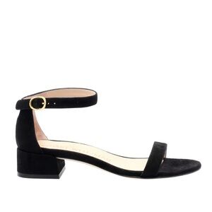 Stuart Weitzman Suede Black Sandals
